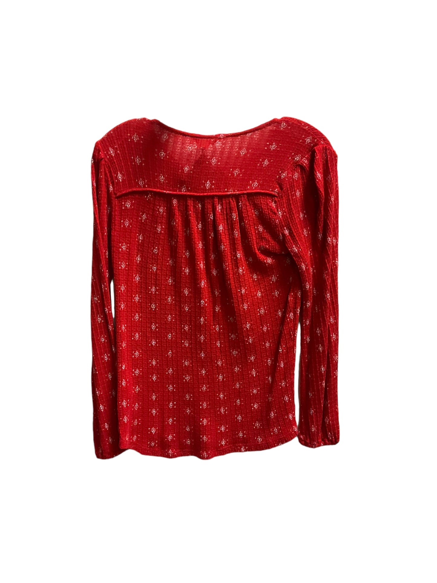 Red & White Top Long Sleeve Lucky Brand, Size Xs