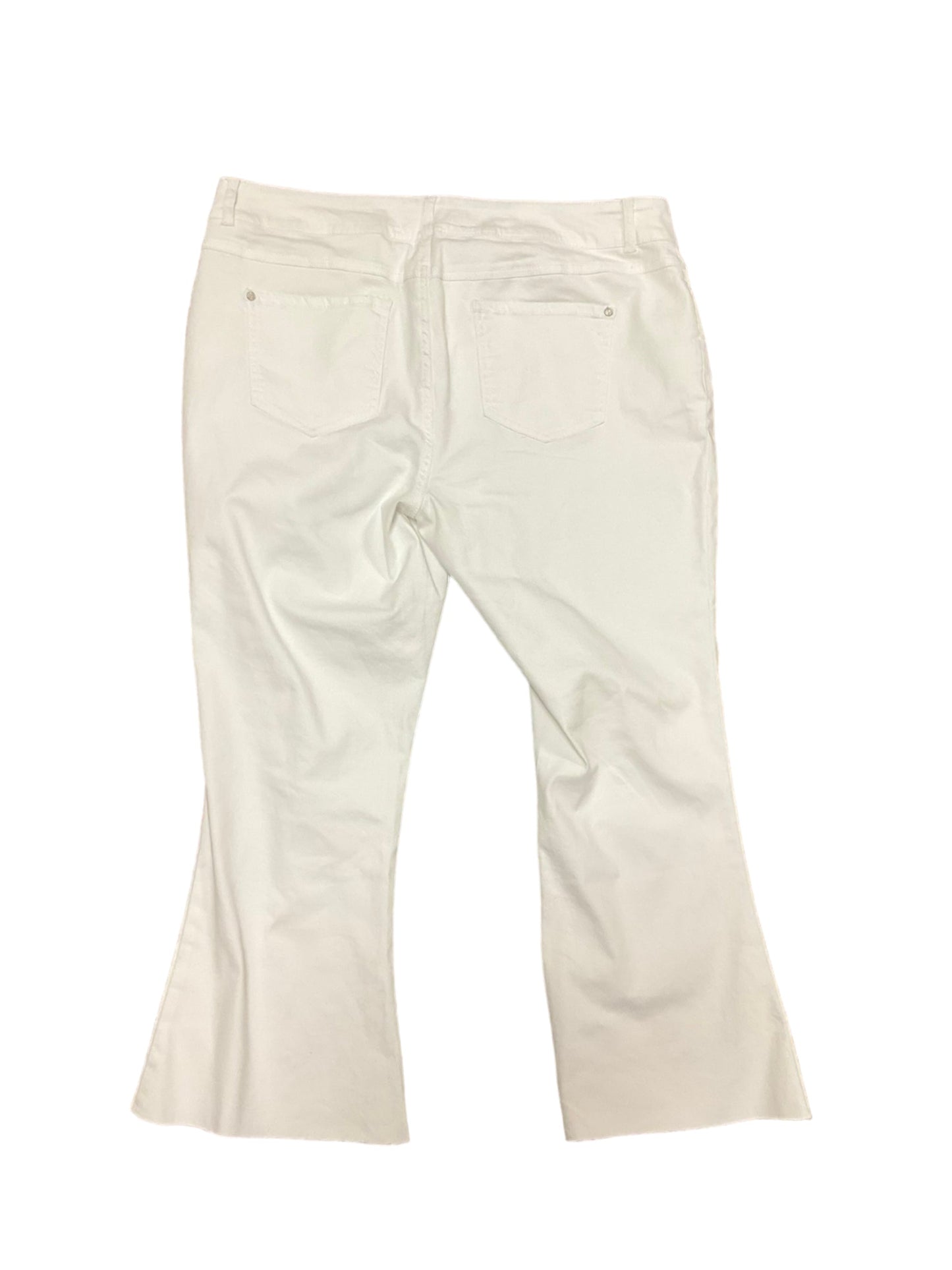 White Jeans Flared 1946 DENIM, Size 18w