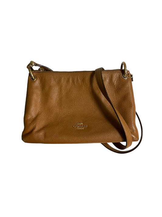 Brown Handbag Designer Coach, Size Medium