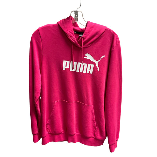 Sweatshirt Hoodie By Puma In Pink, Size: M