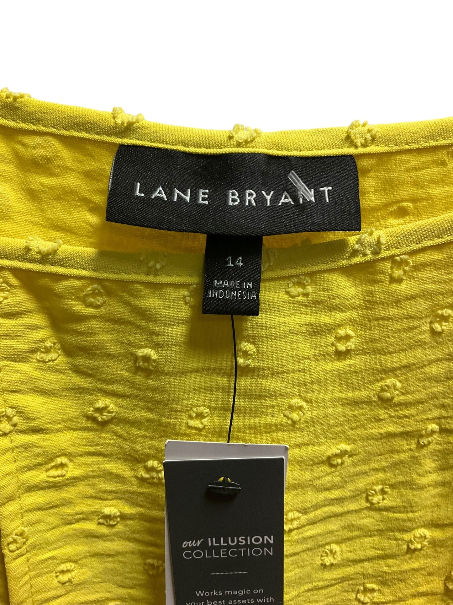 Yellow Top Sleeveless Lane Bryant, Size 14