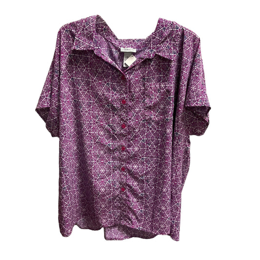 Purple Top Short Sleeve Catherines, Size 2x