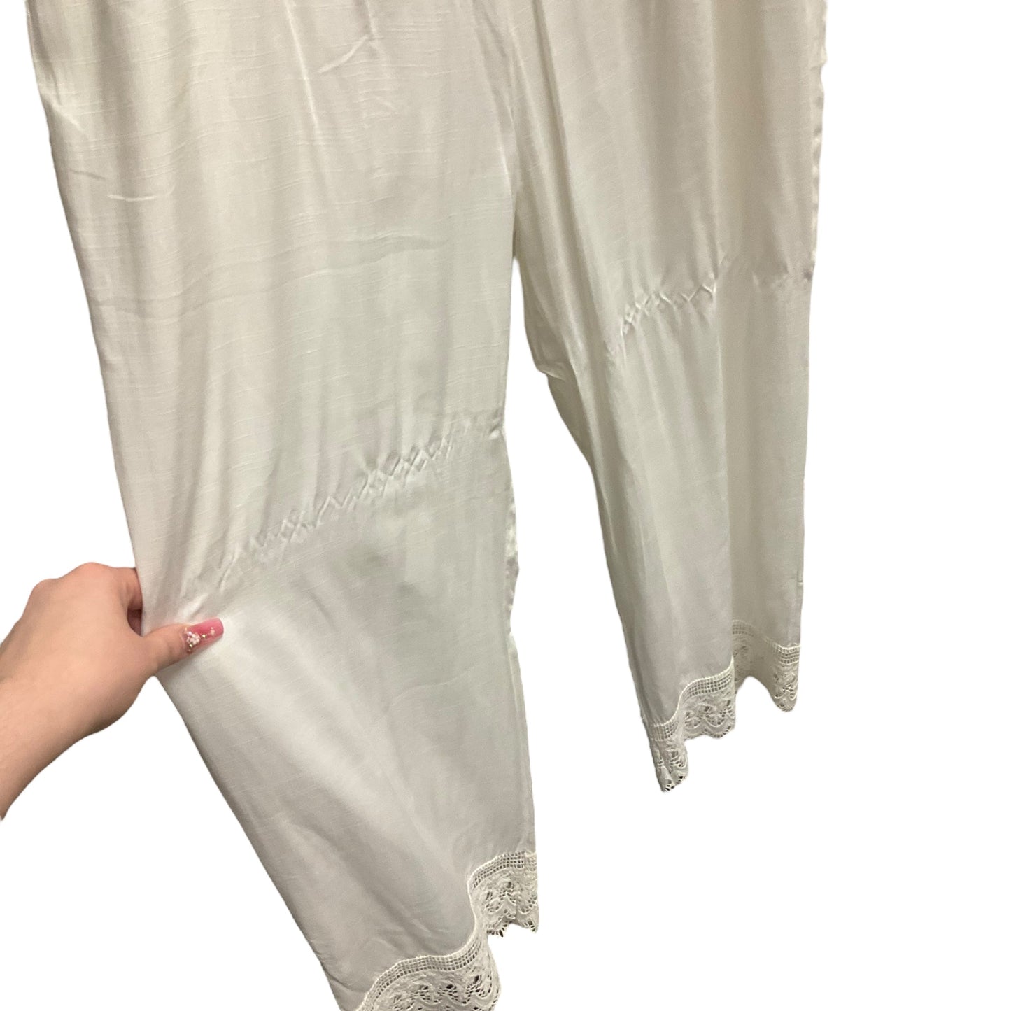 White Pants Wide Leg retro threads, Size Xxl