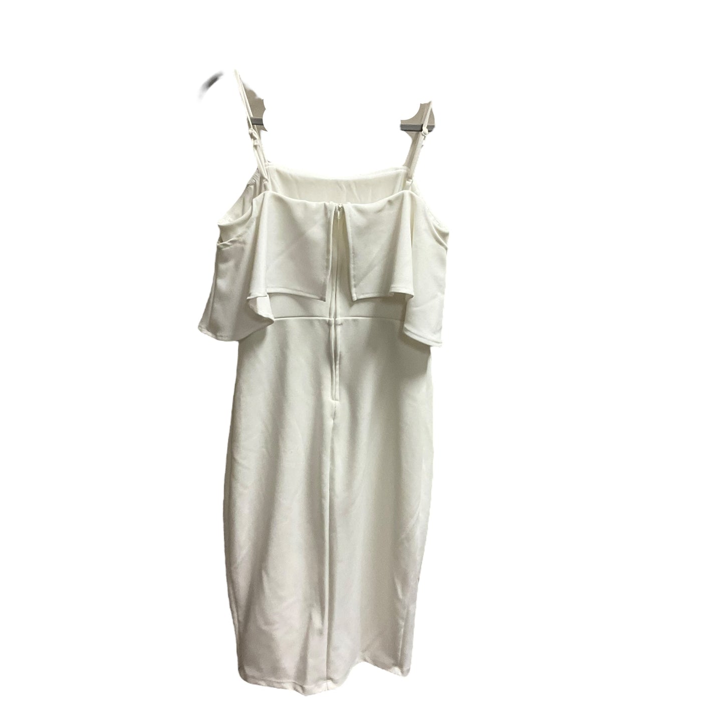 White Dress Casual Midi Premier Amour, Size 2