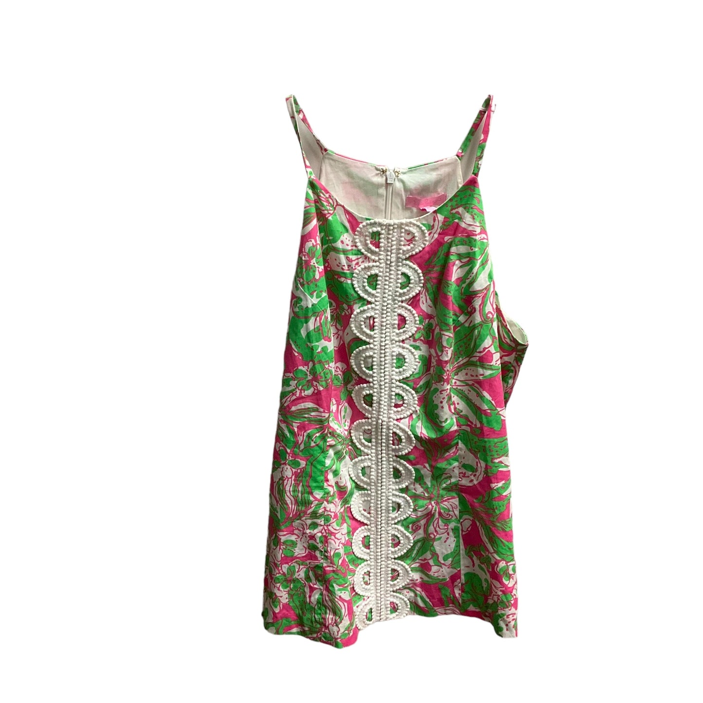 Green & Pink Top Sleeveless Lilly Pulitzer, Size 10