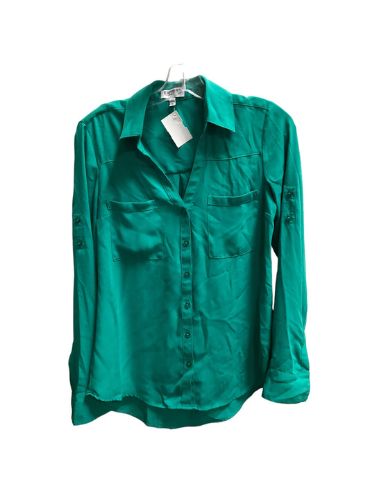 Top Long Sleeve By Express In Green, Size: S