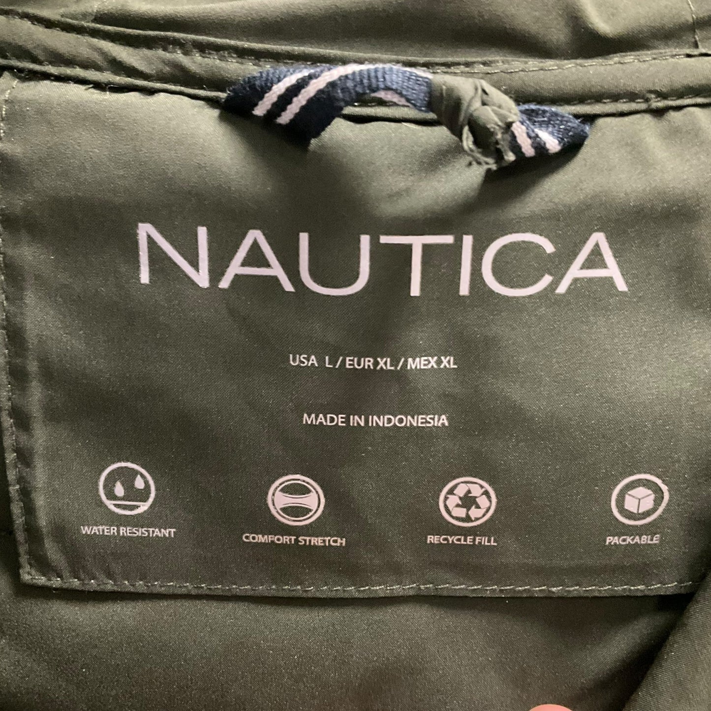 Jacket Puffer & Quilted By Nautica In Green, Size: L