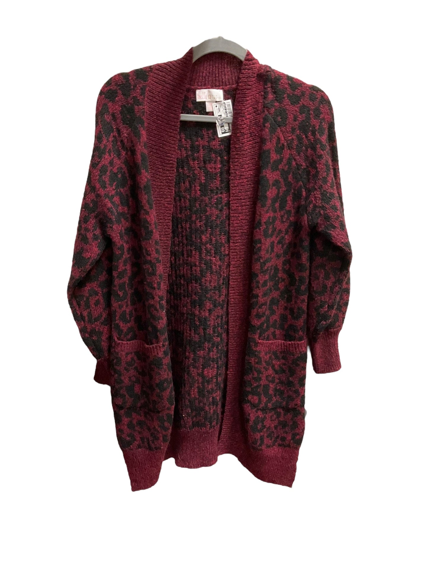 Sweater Cardigan By Belle By Kim Gravel In Animal Print, Size: Xxxl