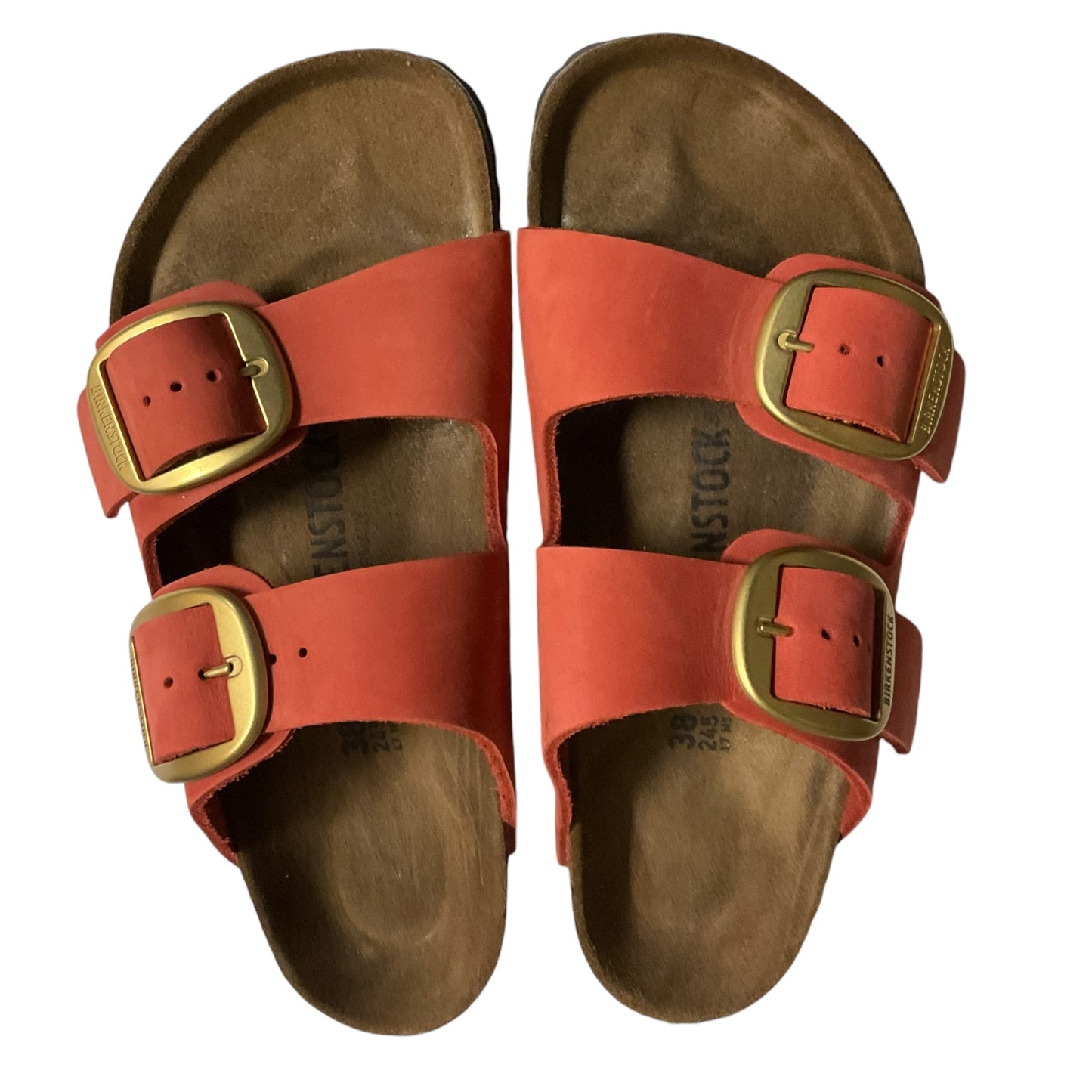 Sandals Flats By Birkenstock In Coral, Size: 7