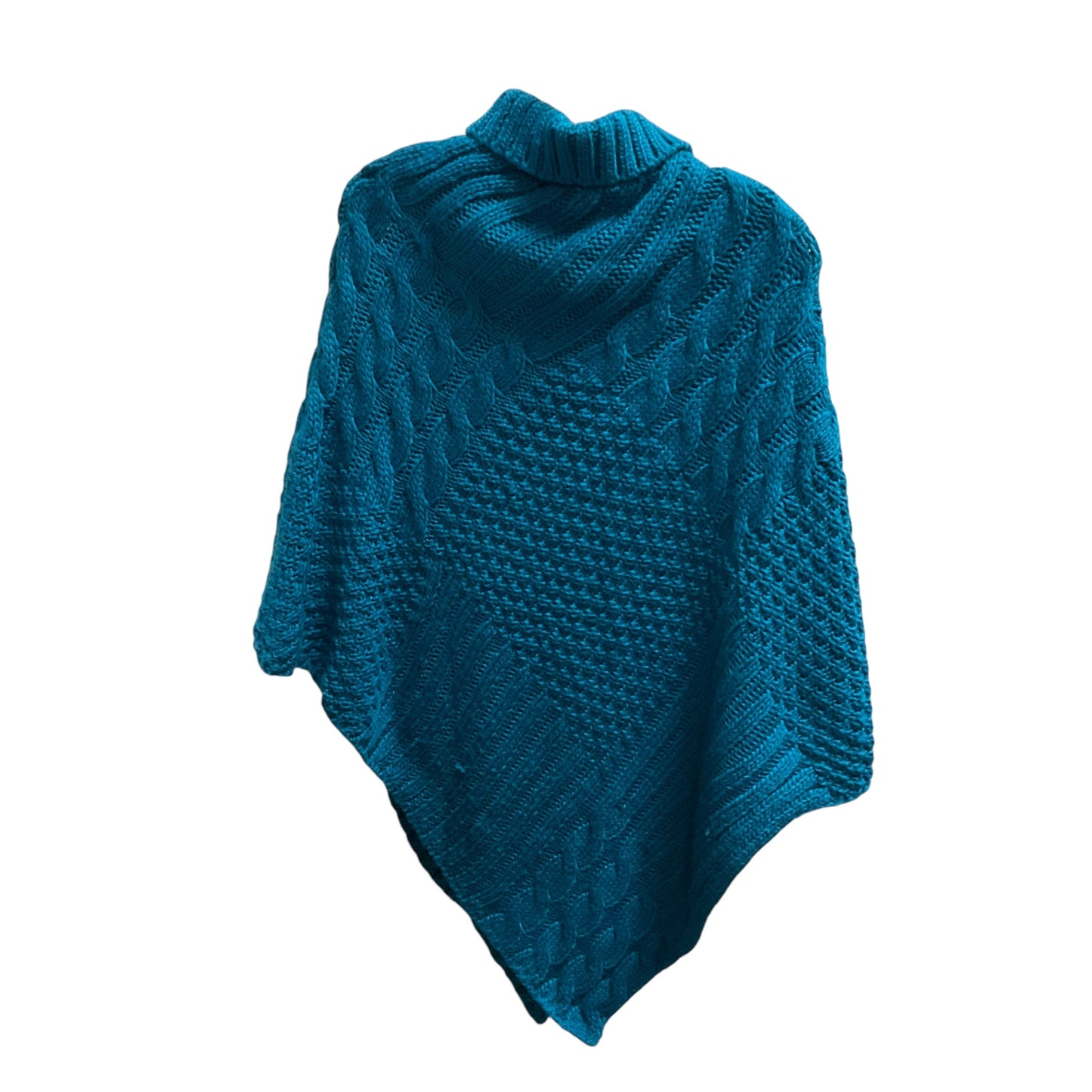 Poncho By Chicos In Teal, Size: Onesize