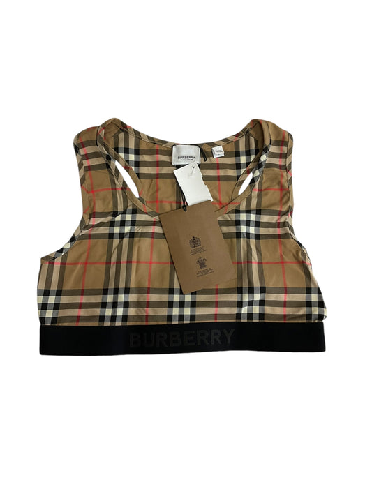 Athletic Bra By Burberry In Plaid Pattern, Size: M