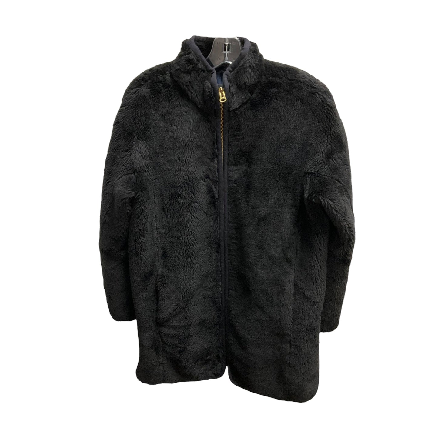 Coat Faux Fur & Sherpa By J. Crew In Black, Size: Xxs