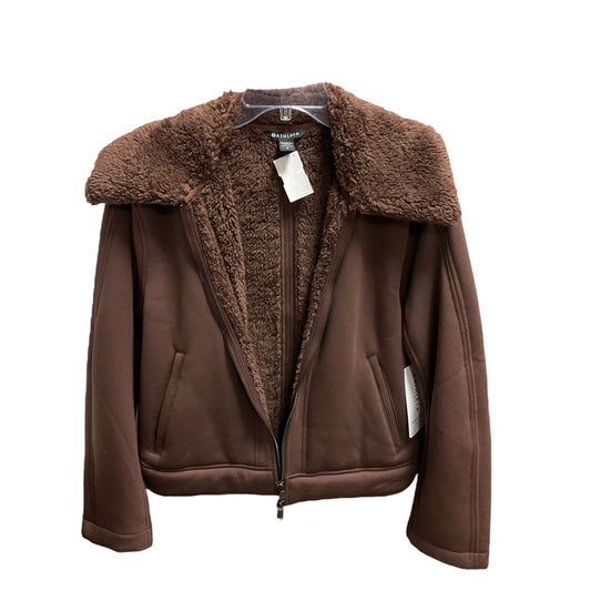 Jacket Faux Fur & Sherpa By Athleta In Brown, Size: S