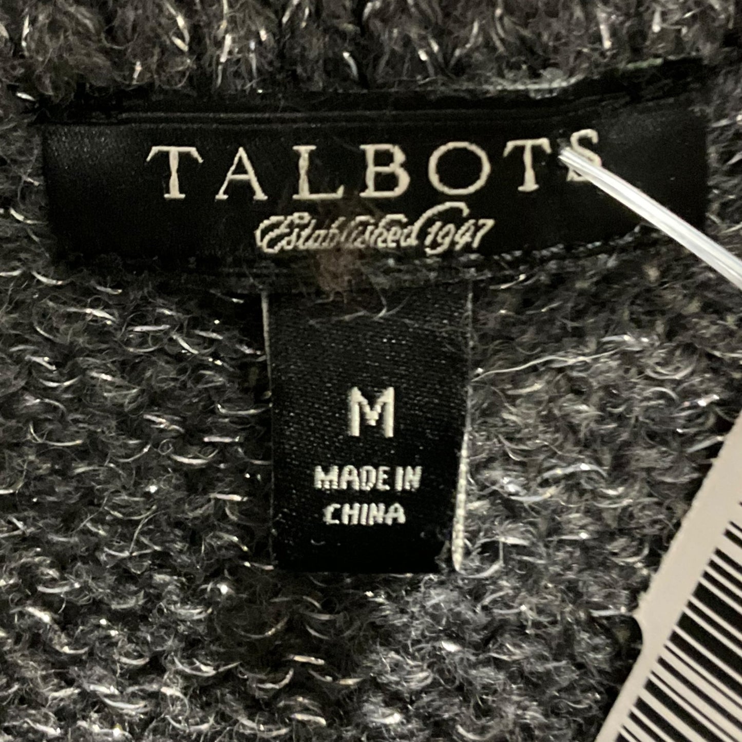 Sweater Cardigan By Talbots In Silver, Size: M