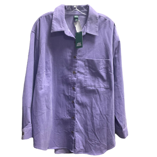 Top Long Sleeve By Wild Fable In Purple, Size: 1x