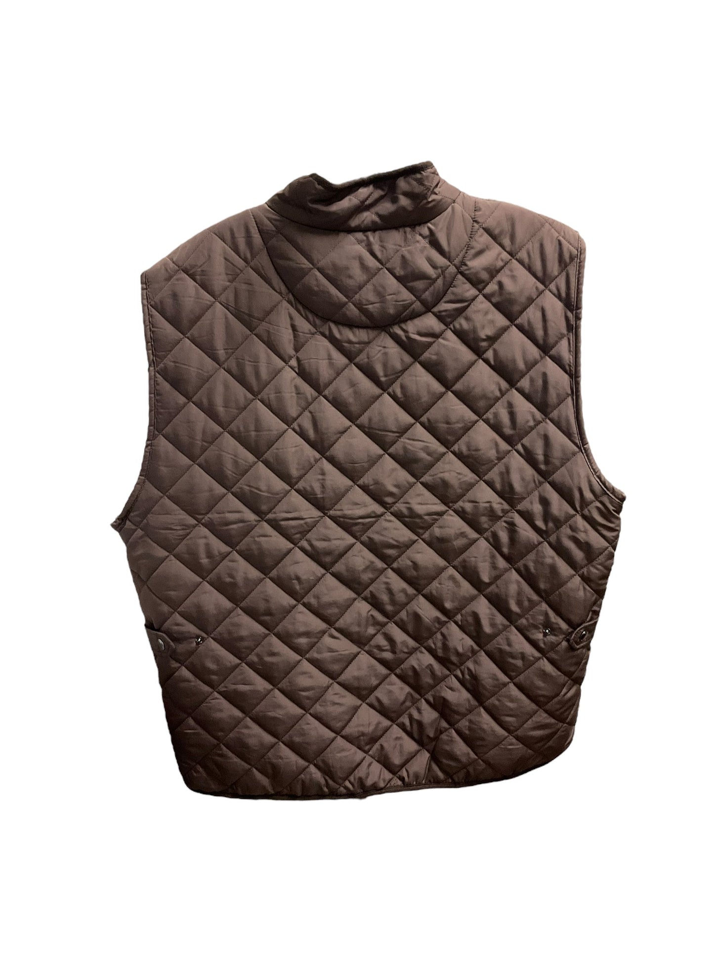 Vest Puffer & Quilted By Tahari By Arthur Levine In Brown, Size: Xxl