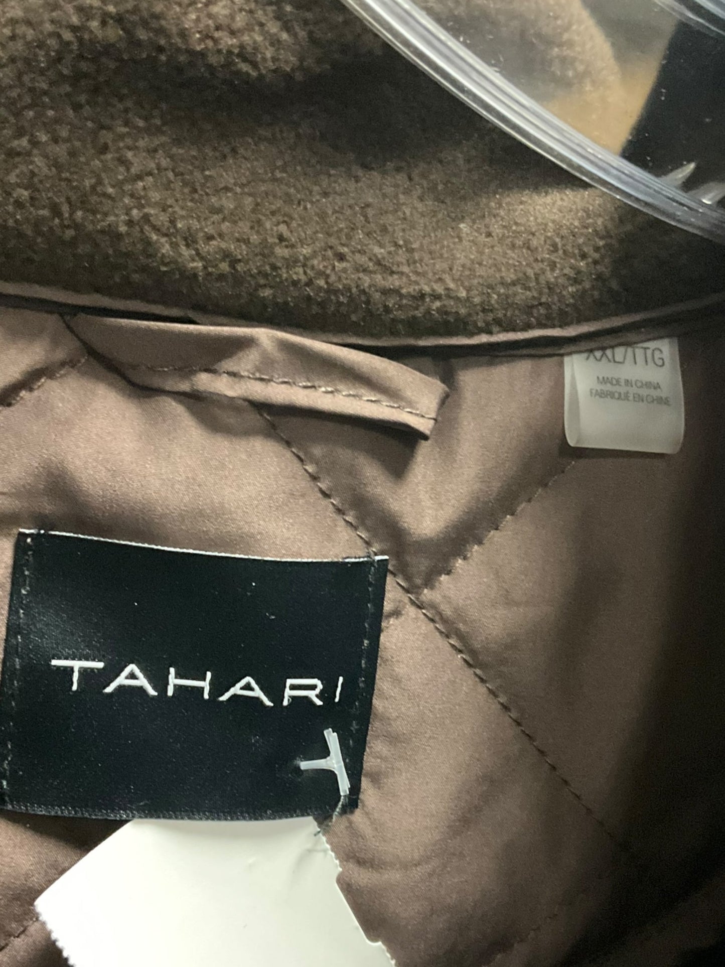 Vest Puffer & Quilted By Tahari By Arthur Levine In Brown, Size: Xxl