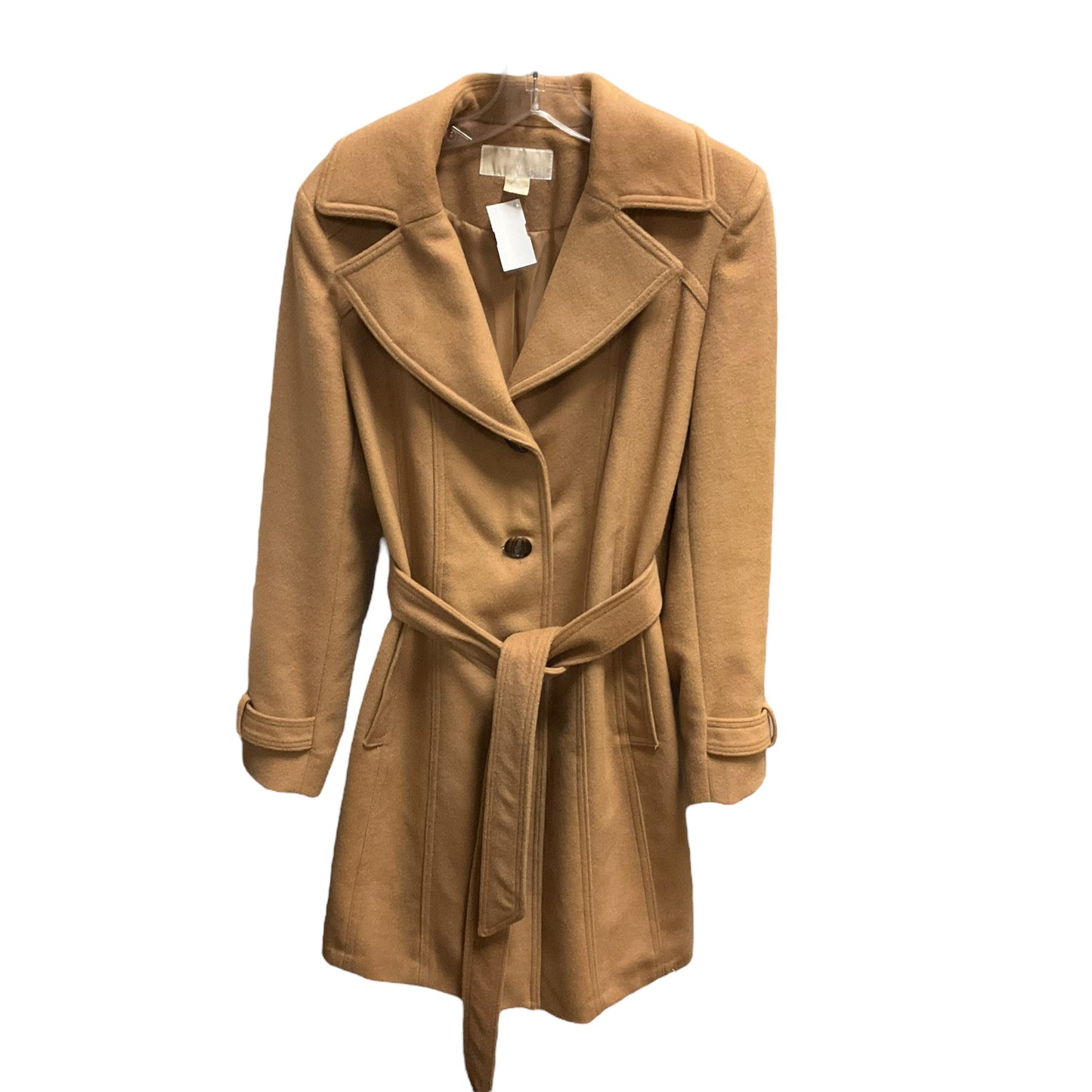 Coat Wool By Michael By Michael Kors In Tan, Size: M