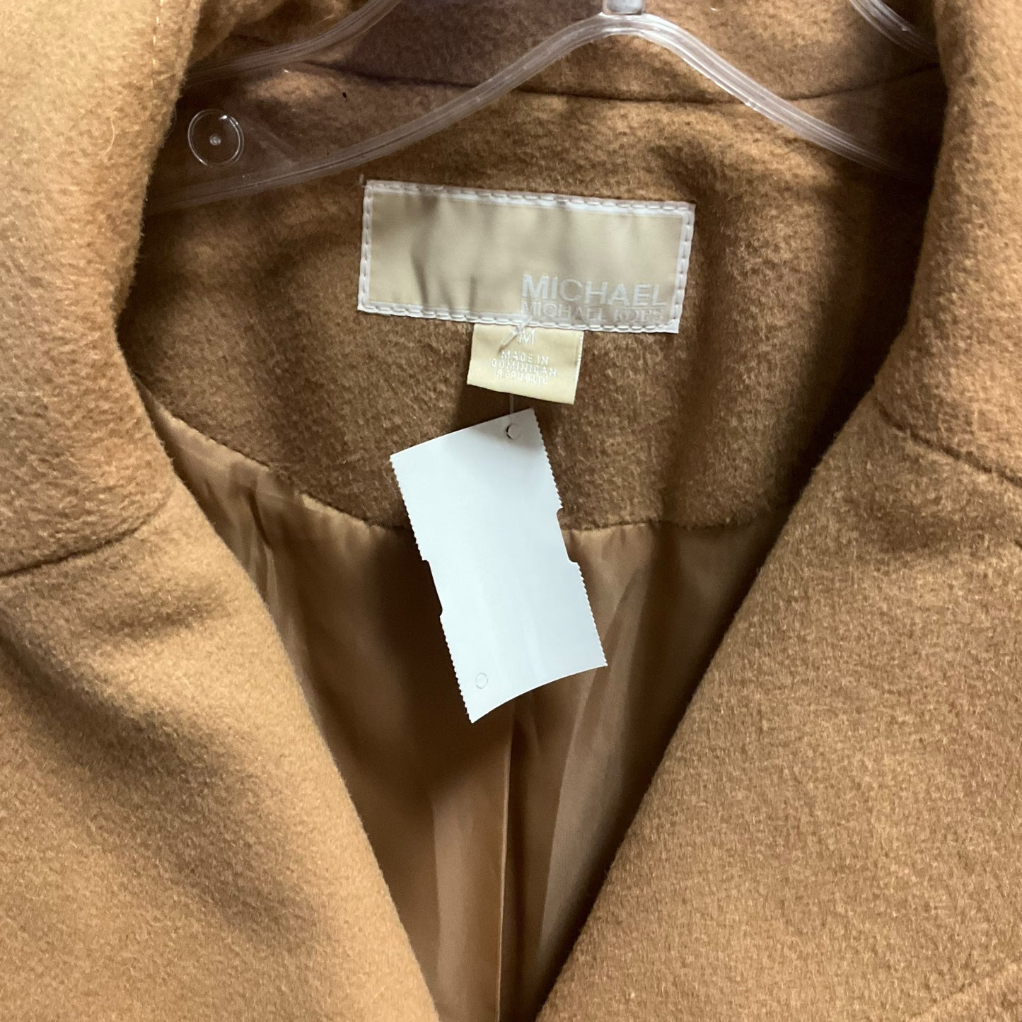 Coat Wool By Michael By Michael Kors In Tan, Size: M