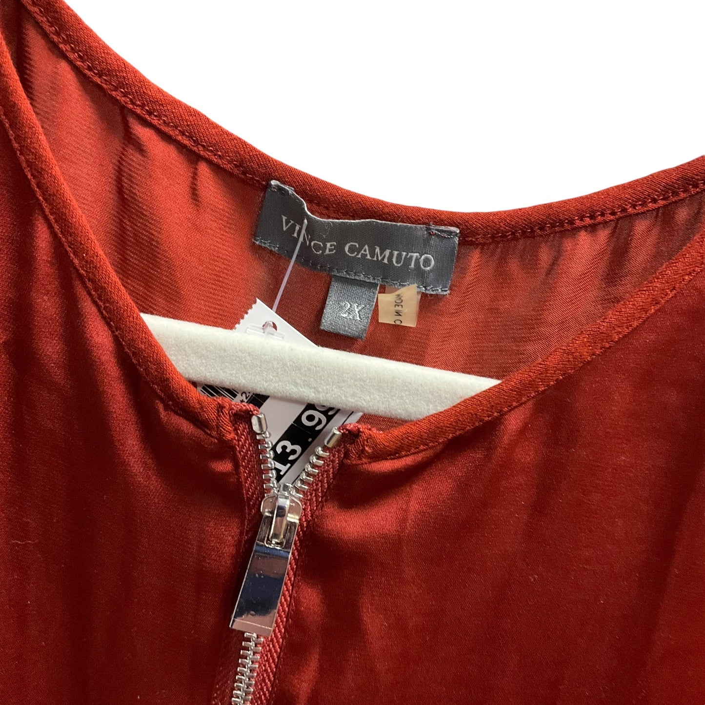 Top 3/4 Sleeve By Vince Camuto In Copper, Size: 2x