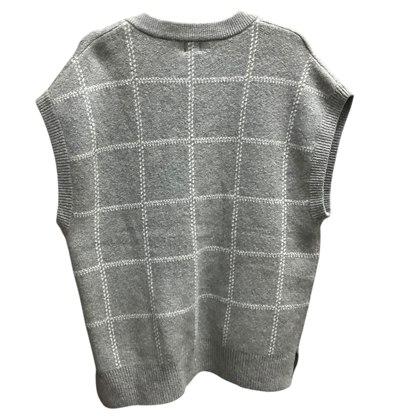 Vest Sweater By A New Day In Grey & White, Size: L