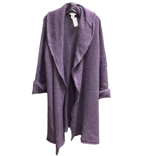 Sweater Cardigan By Soft Surroundings In Purple, Size: Xl