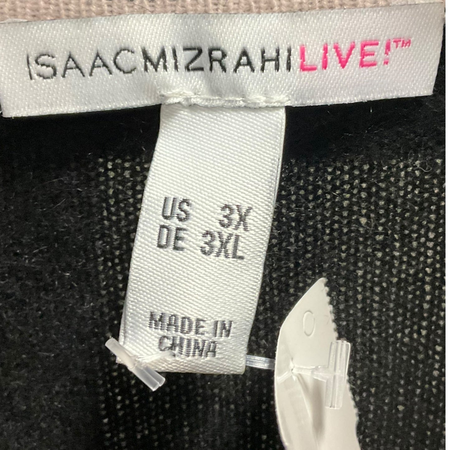 Sweater Cardigan Cashmere By Isaac Mizrahi Live Qvc In Black, Size: 3x