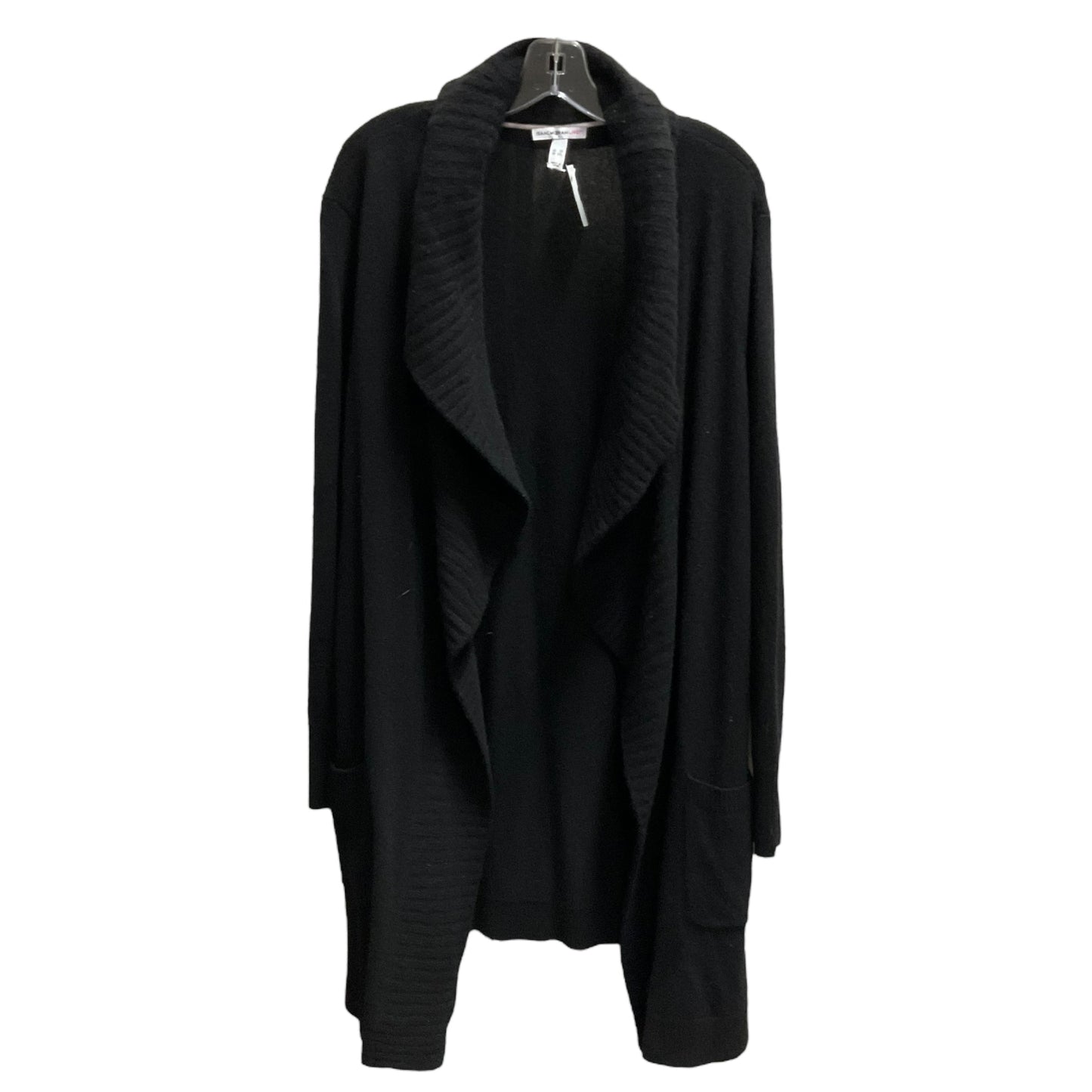 Sweater Cardigan Cashmere By Isaac Mizrahi Live Qvc In Black, Size: 3x