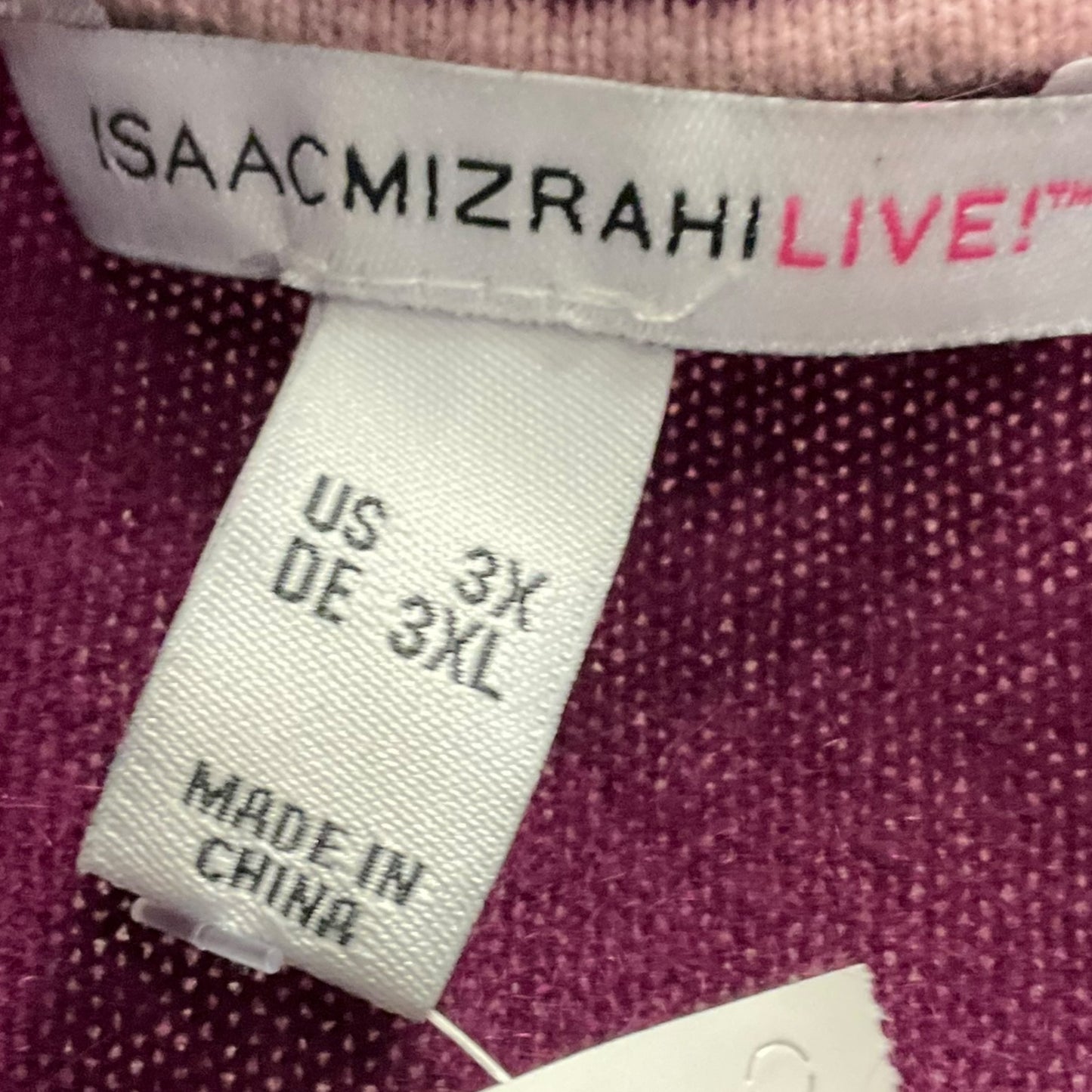 Sweater Cardigan Cashmere By Isaac Mizrahi Live Qvc In Purple, Size: 3x