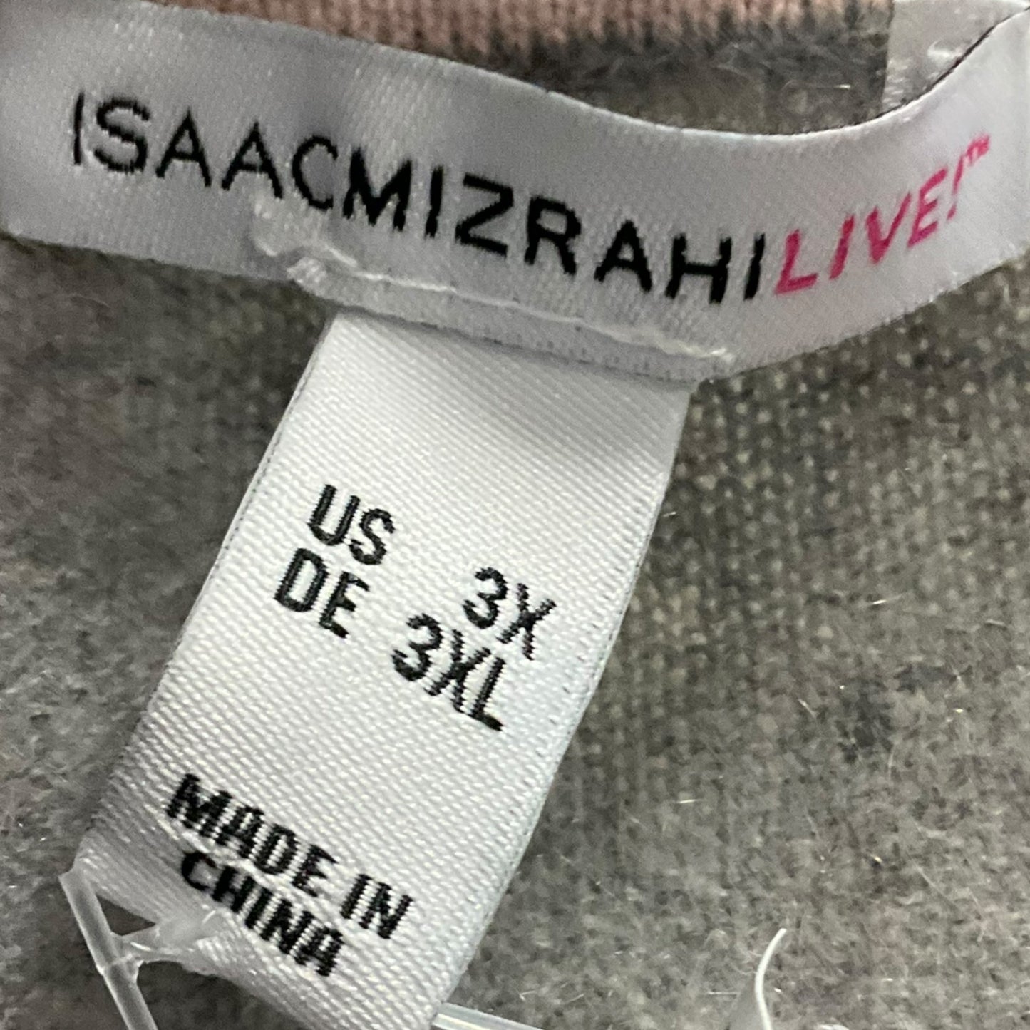 Sweater Cardigan Cashmere By Isaac Mizrahi Live Qvc In Grey, Size: 3x