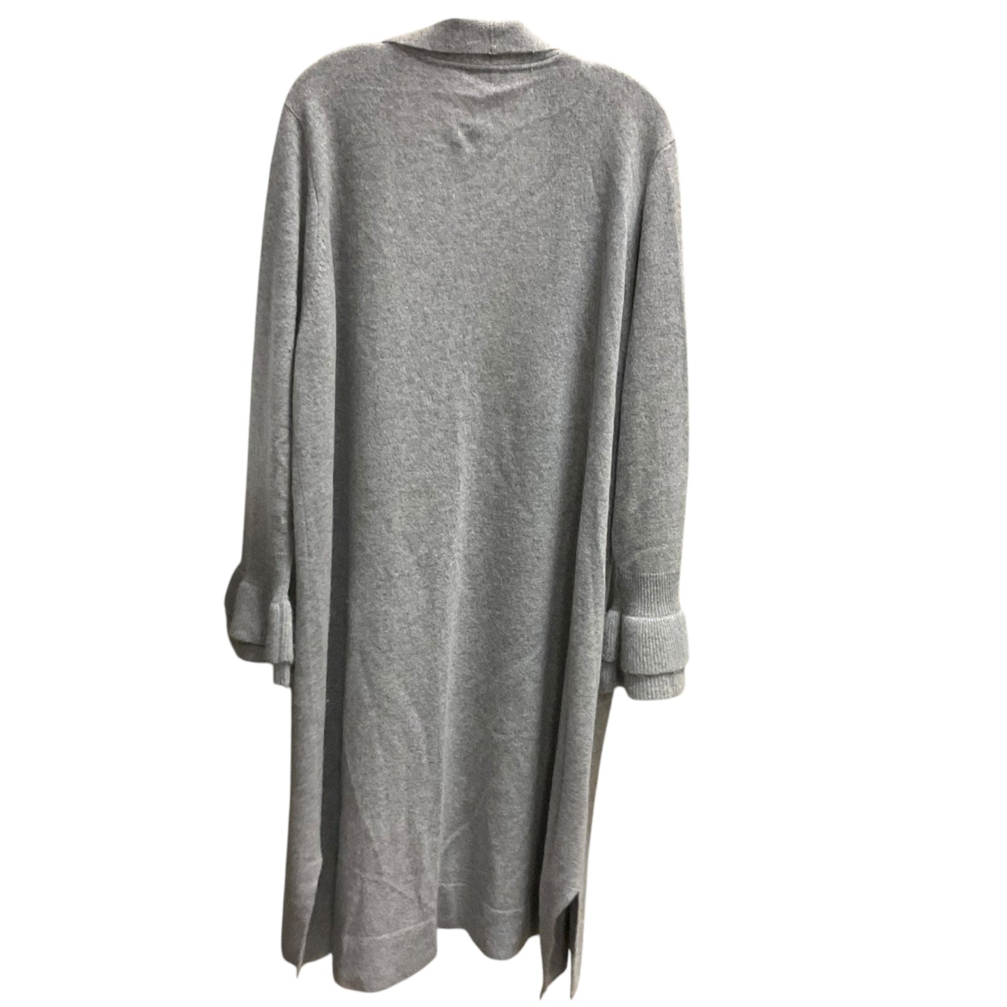 Sweater Cardigan Cashmere By Isaac Mizrahi Live Qvc In Grey, Size: 3x