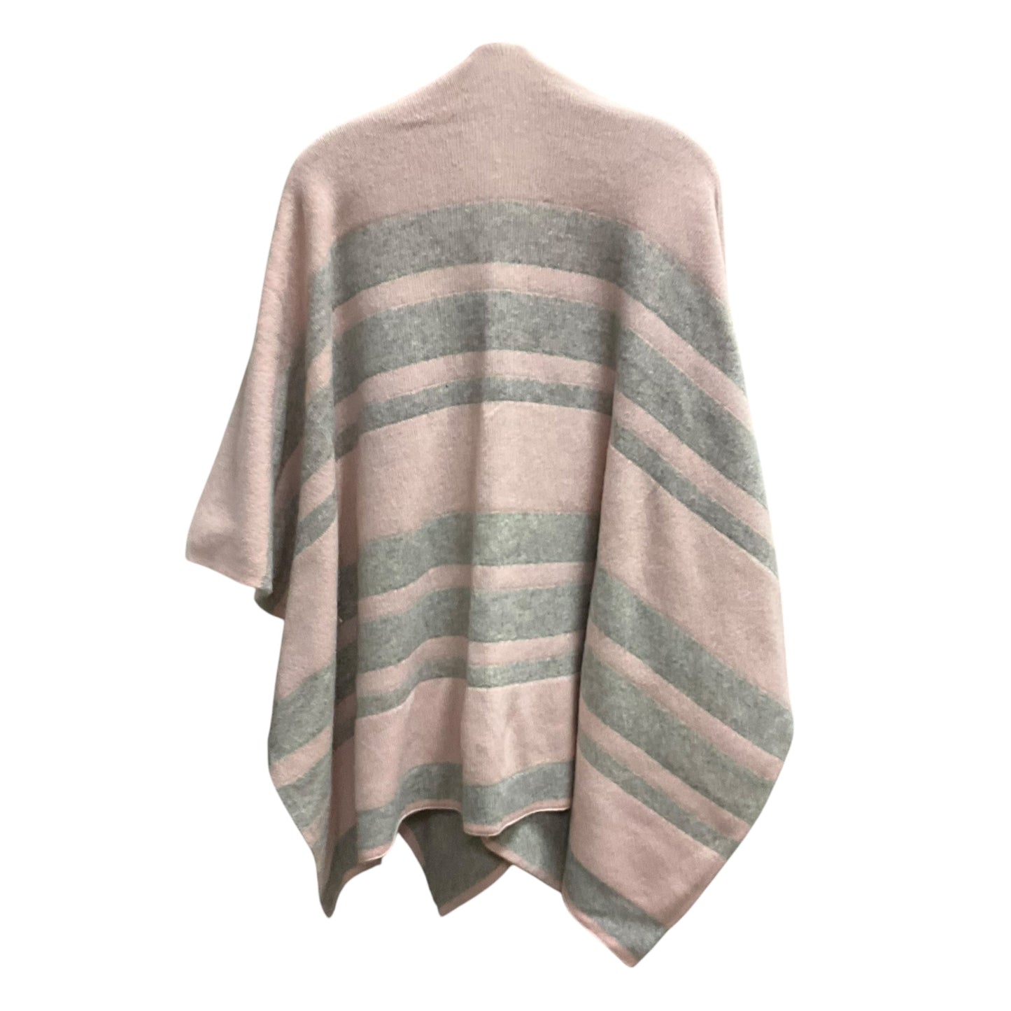 Poncho By Clothes Mentor In Grey & Pink, Size: Osfm