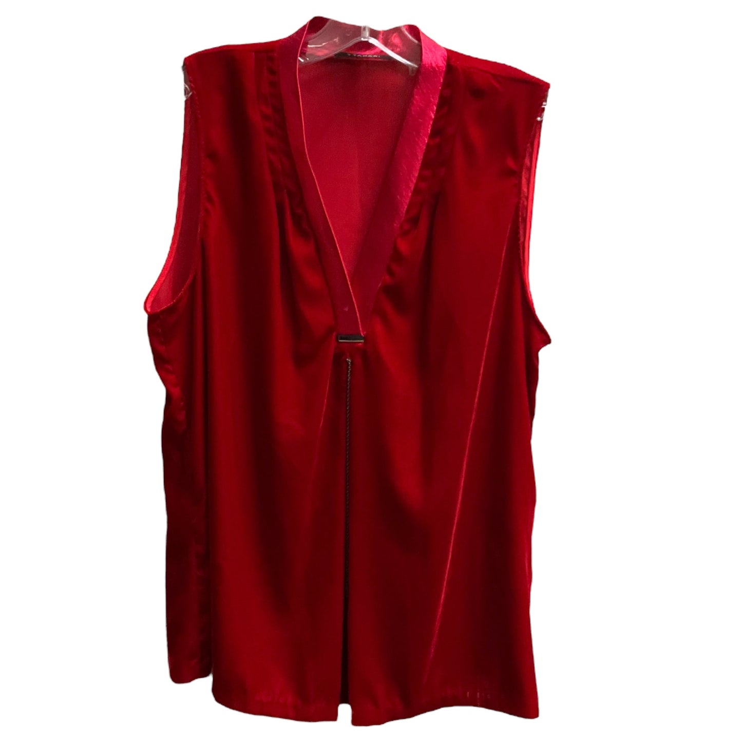 Top Sleeveless By Tahari By Arthur Levine In Red, Size: L