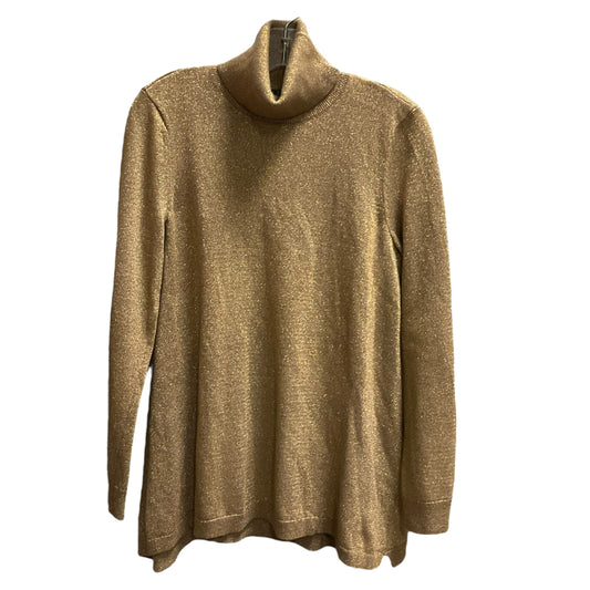 Top Long Sleeve By Lauren By Ralph Lauren In Gold, Size: L