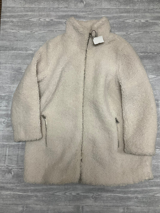 Coat Faux Fur & Sherpa By Loft In Cream, Size: Xlp