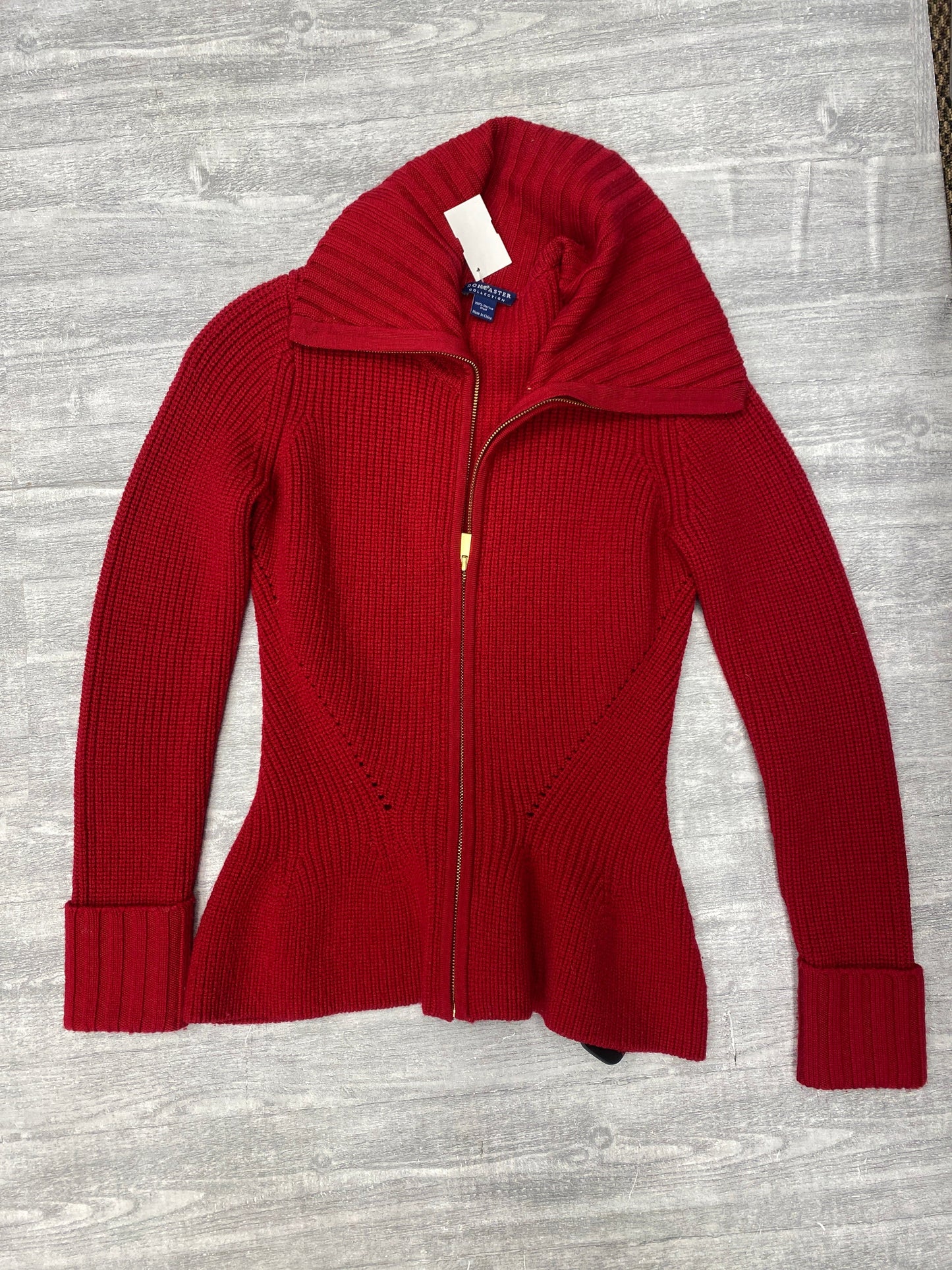 Sweater Cardigan By Doncaster In Red, Size: S