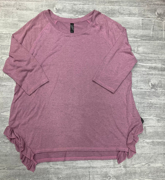 Top 3/4 Sleeve By Lane Bryant In Pink, Size: Xl