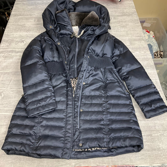 Coat Puffer & Quilted By Jennifer Lopez In Navy, Size: S