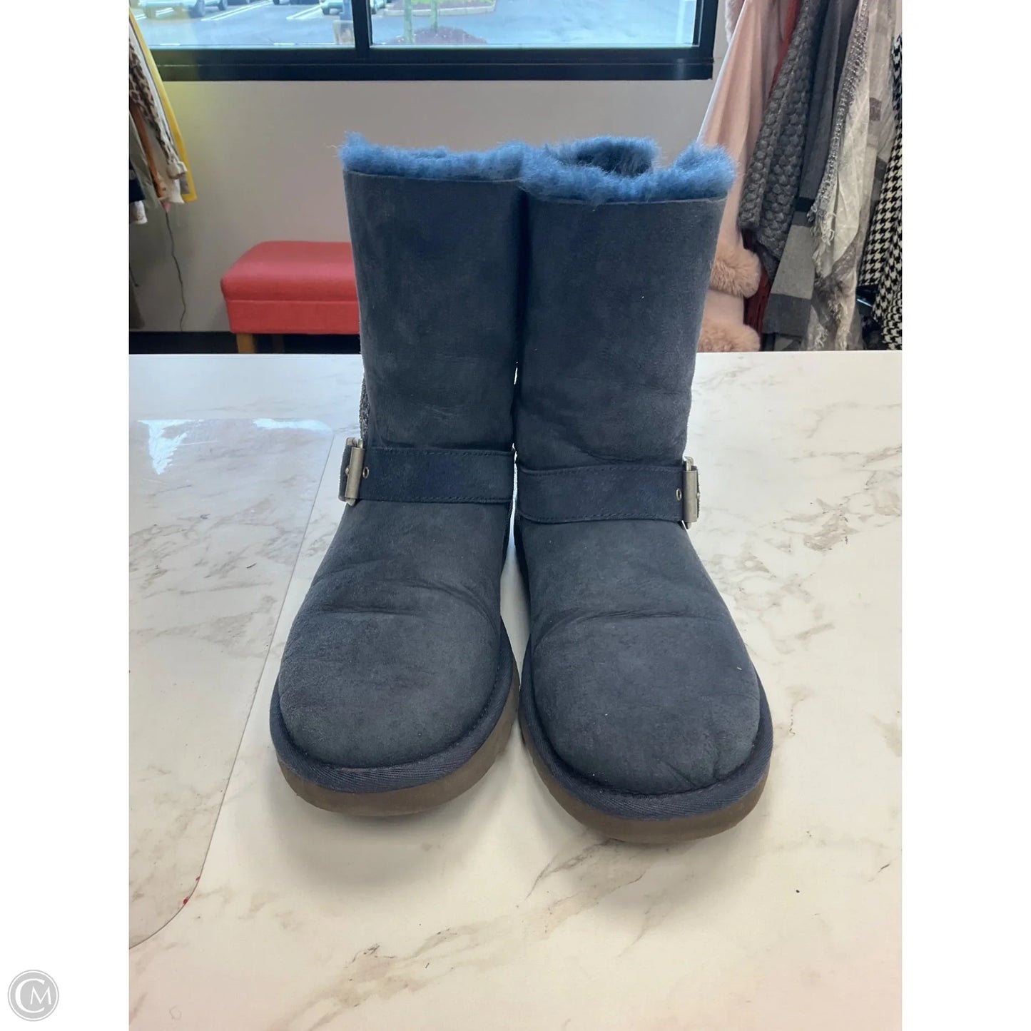 Boots Designer By Ugg In Blue, Size: 7