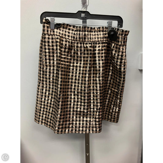 Skirt Mini & Short By J. Crew In Black & Gold, Size: M