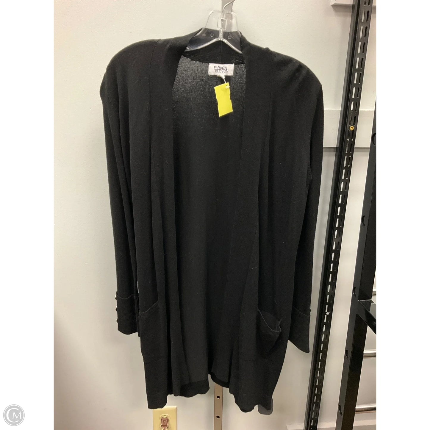 Sweater Cardigan By Clothes Mentor In Black, Size: S