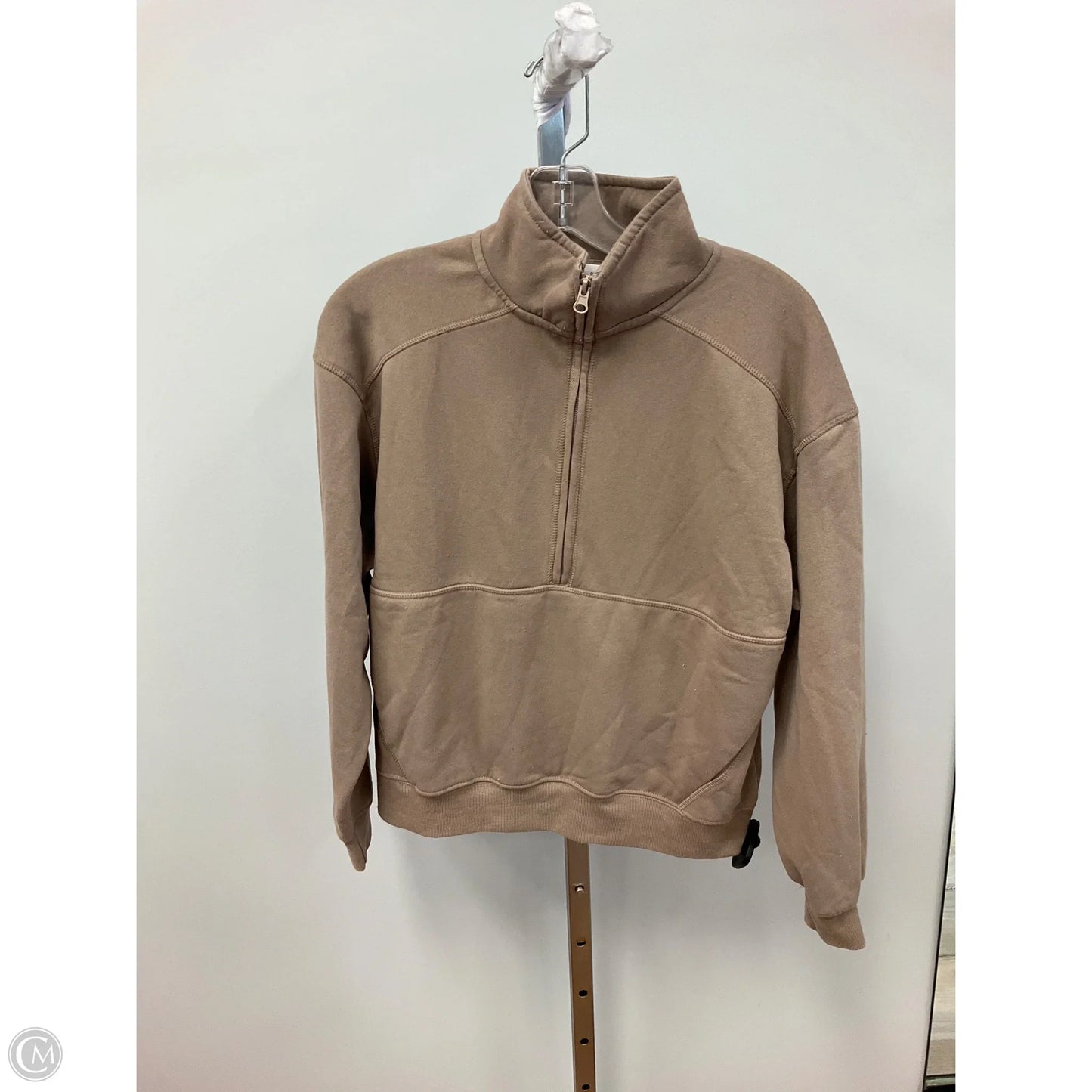 Top Long Sleeve By Cmc In Tan, Size: S