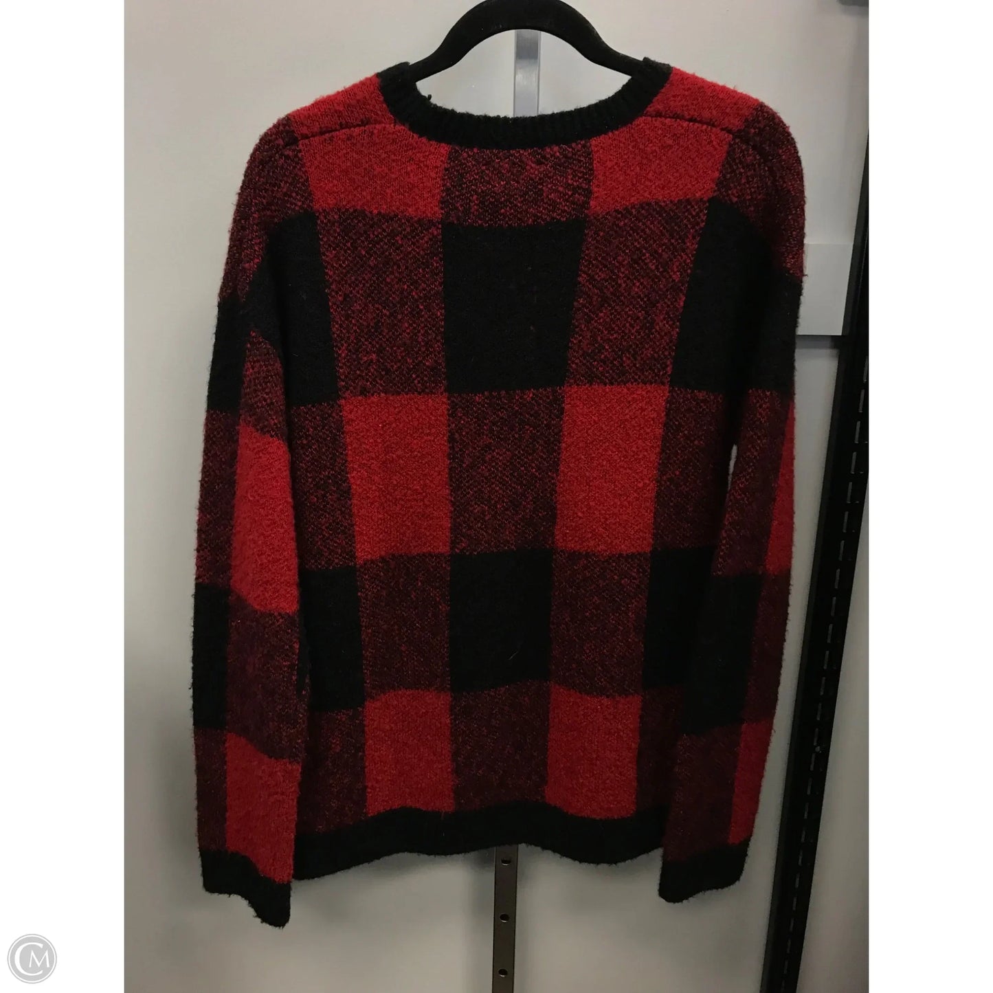 Sweater By Lucky Brand In Black & Red, Size: S