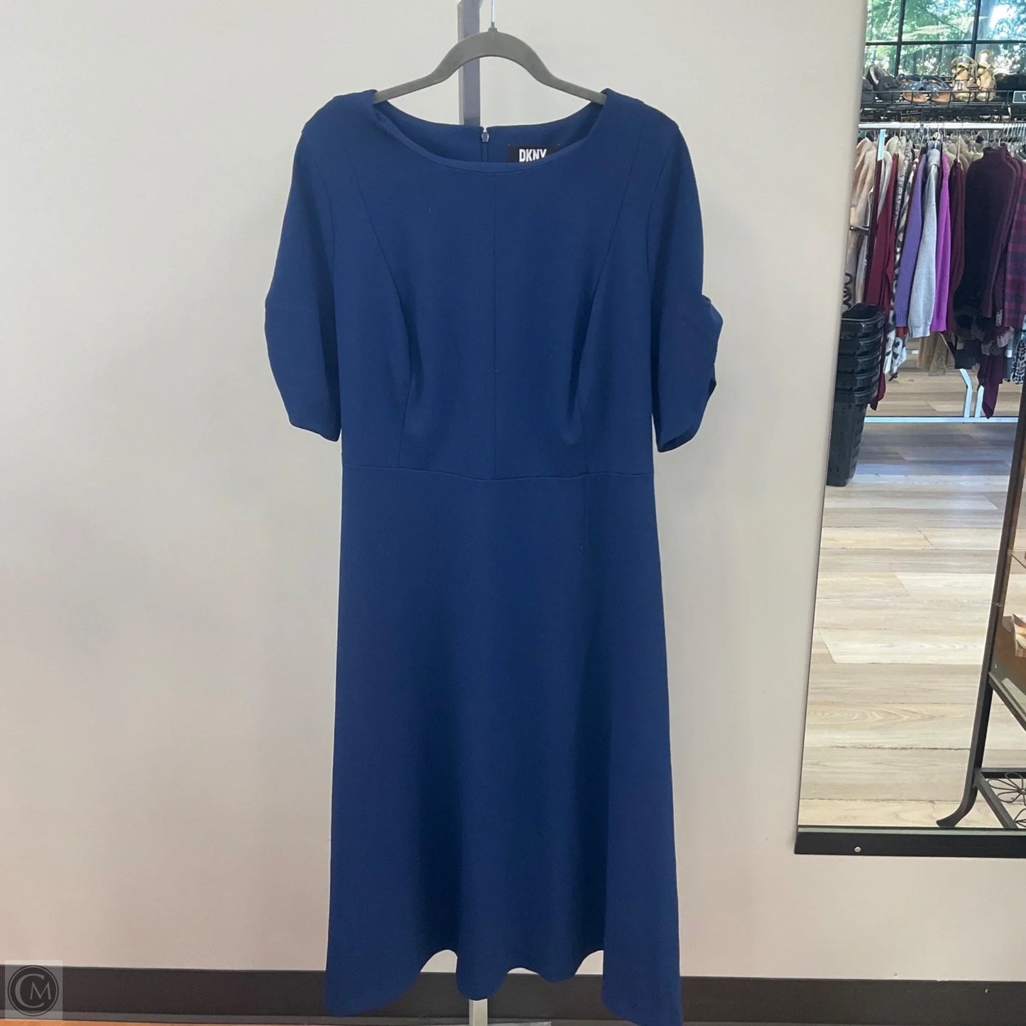 Dress Casual Midi By Dkny In Navy, Size: 16