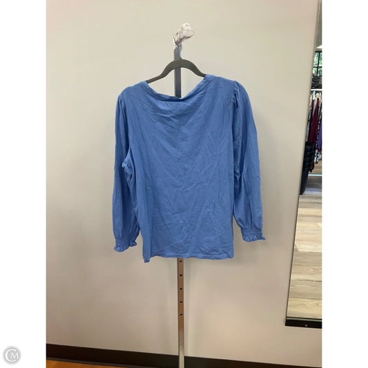 Top Long Sleeve By Talbots In Blue, Size: 1x
