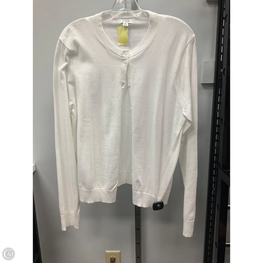 Sweater Cardigan By J. Crew In White, Size: Xl