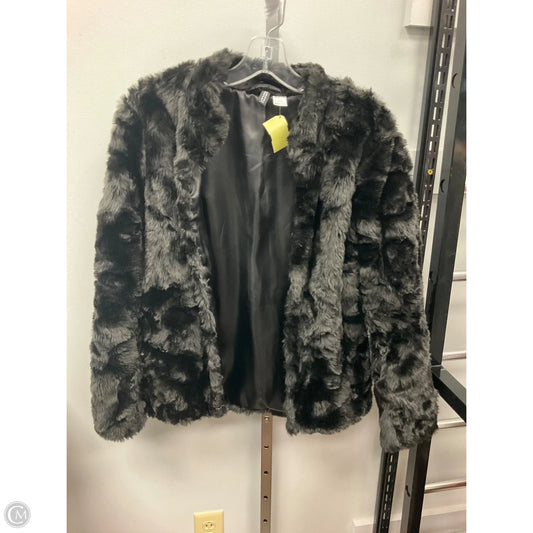 Jacket Faux Fur & Sherpa By Divided In Black, Size: M