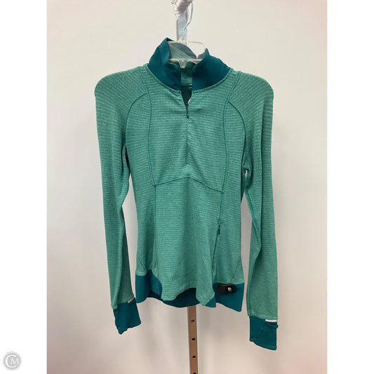 Athletic Top Long Sleeve Collar By Lululemon In Teal, Size: 4