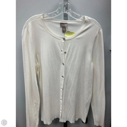 Sweater Cardigan By Chicos In Ivory, Size: M