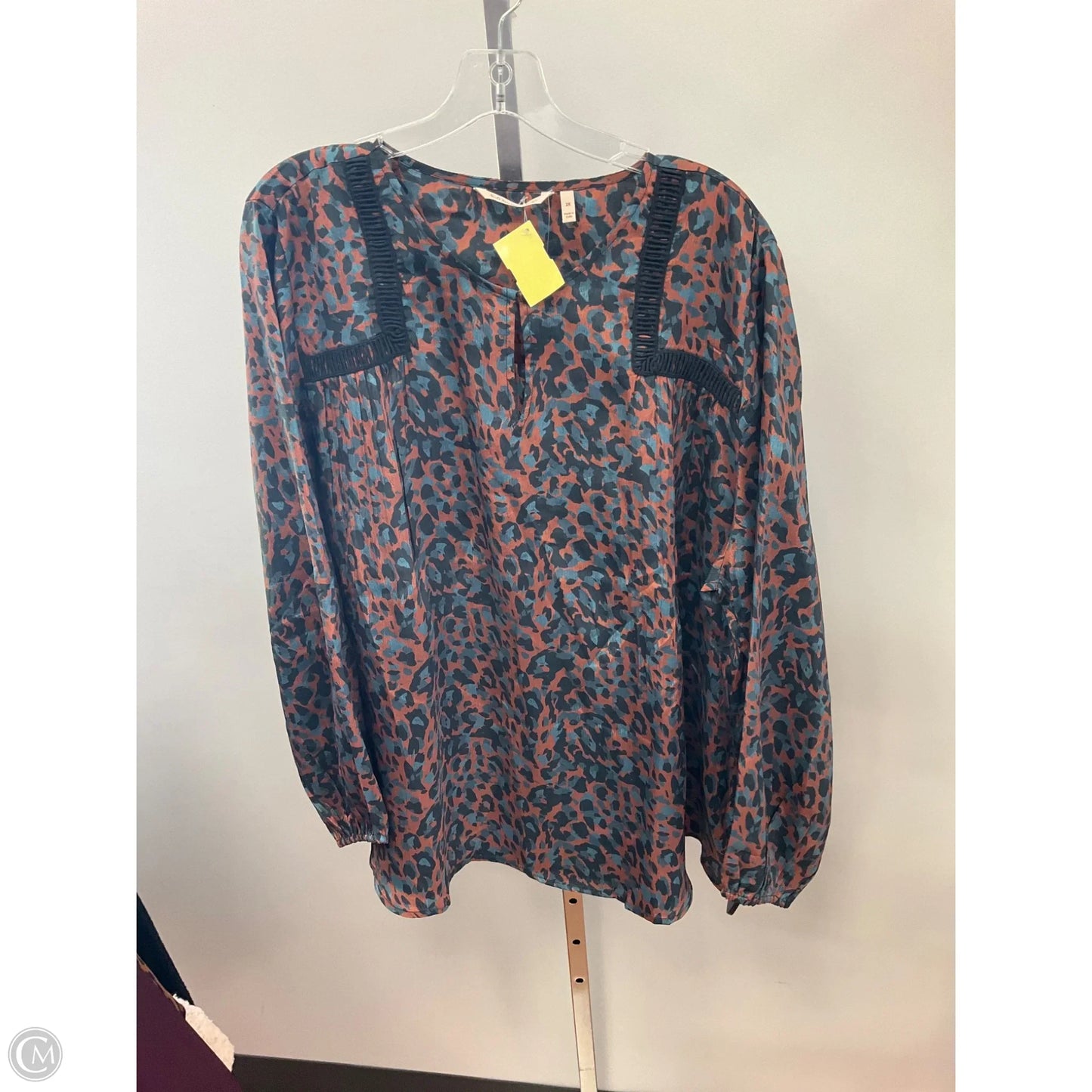 Top Long Sleeve By Soft Surroundings In Animal Print, Size: 2x